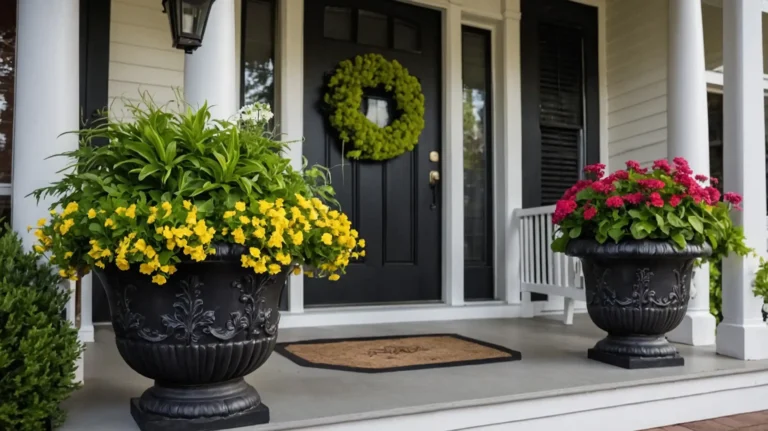 17 Stunning Front Porch Flower Pot Ideas to Boost Your Curb Appeal